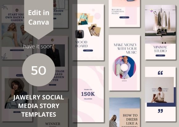 Download 50 Jawelry Social Media Story Templates - Social media Collection