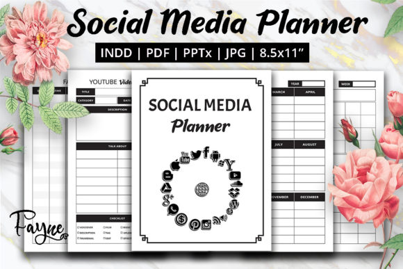 Download Social Media Planner | KDP Template - Social media Collection