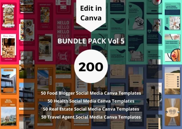 Download Social Media Canva Templates Bundle - Social media Collection