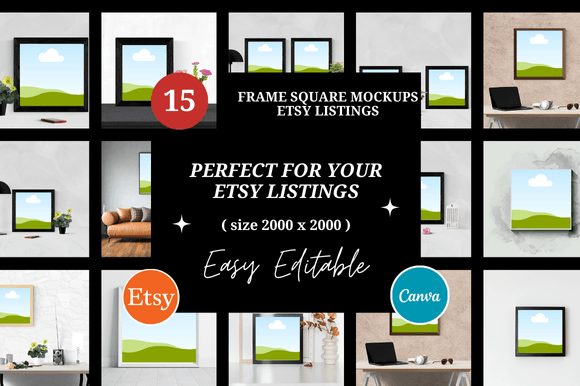 Download Frame Square Listing Mockups - Square listing mockups Collection