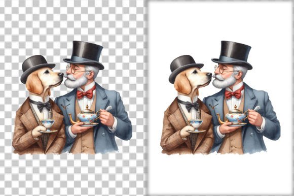 Download Gentleman Dog Couple Kisses Clipart - Gentleman Collection