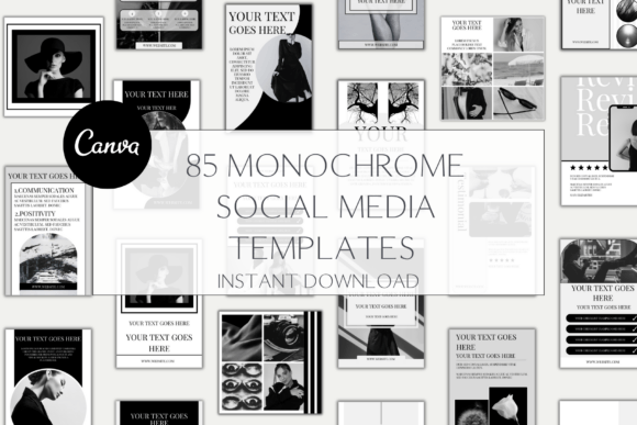 Download 85 Monochrome Social Media Templates - Social media Collection